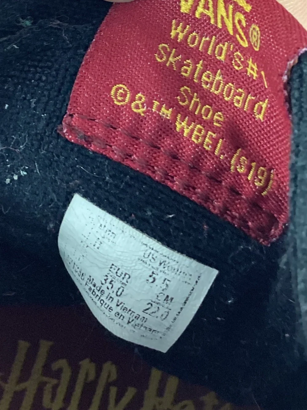 Vans Harry Potter Unisex Suede Shoes Mens Size 4 Womens 5.5 Hightop Black Red
